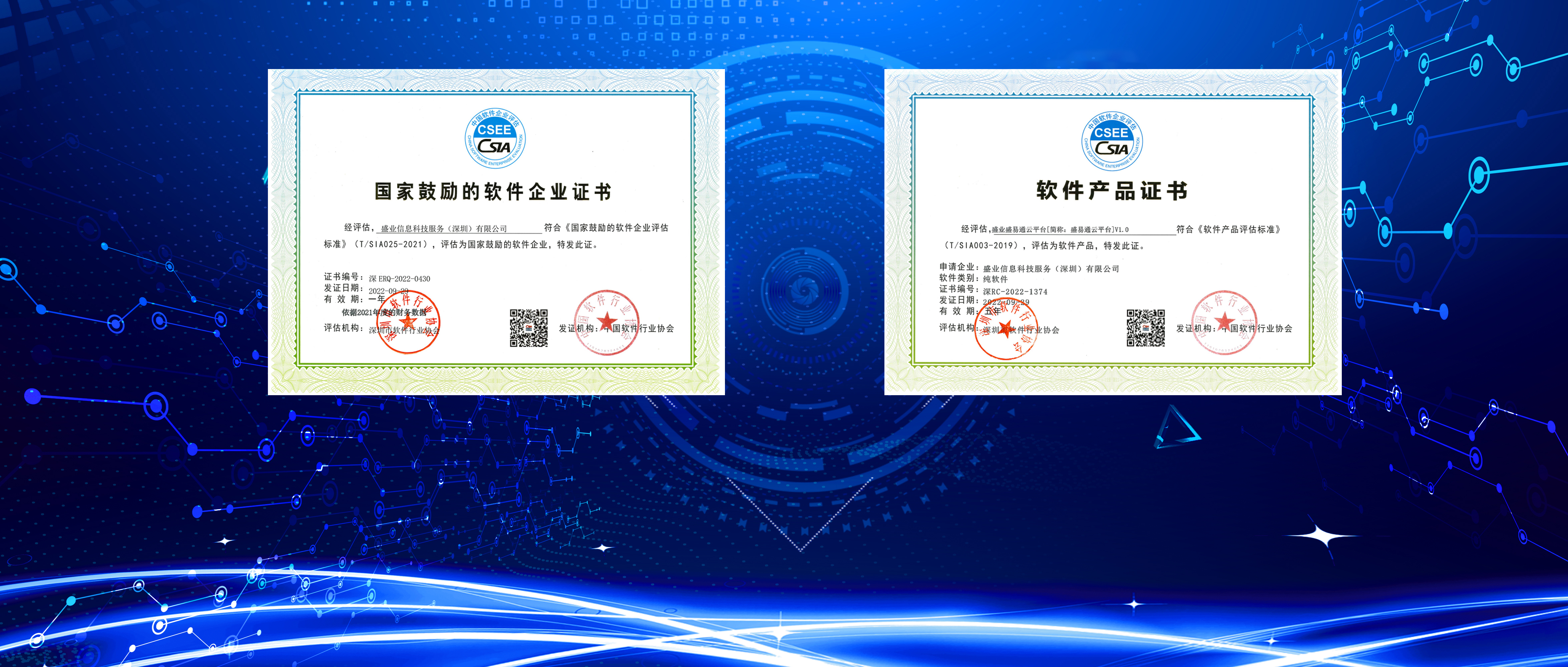 The Scientific and Technological Strength was Recognized, and SY was Awarded "National Encouraged Software Enterprise Certificate" and "Software Product Certificate"