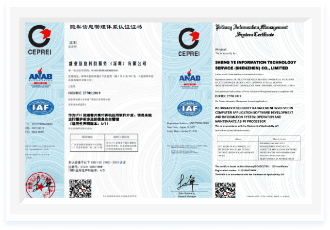 ISO/IEC 27701:2019 Privacy Information Management System Certification